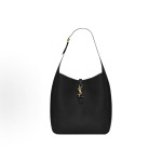 SAINT LAURENT YSL LE5A7 hook buckle opening and closing design HOBO bag Bucket Bag Handbag Shoulder Bag Large women\'s size black